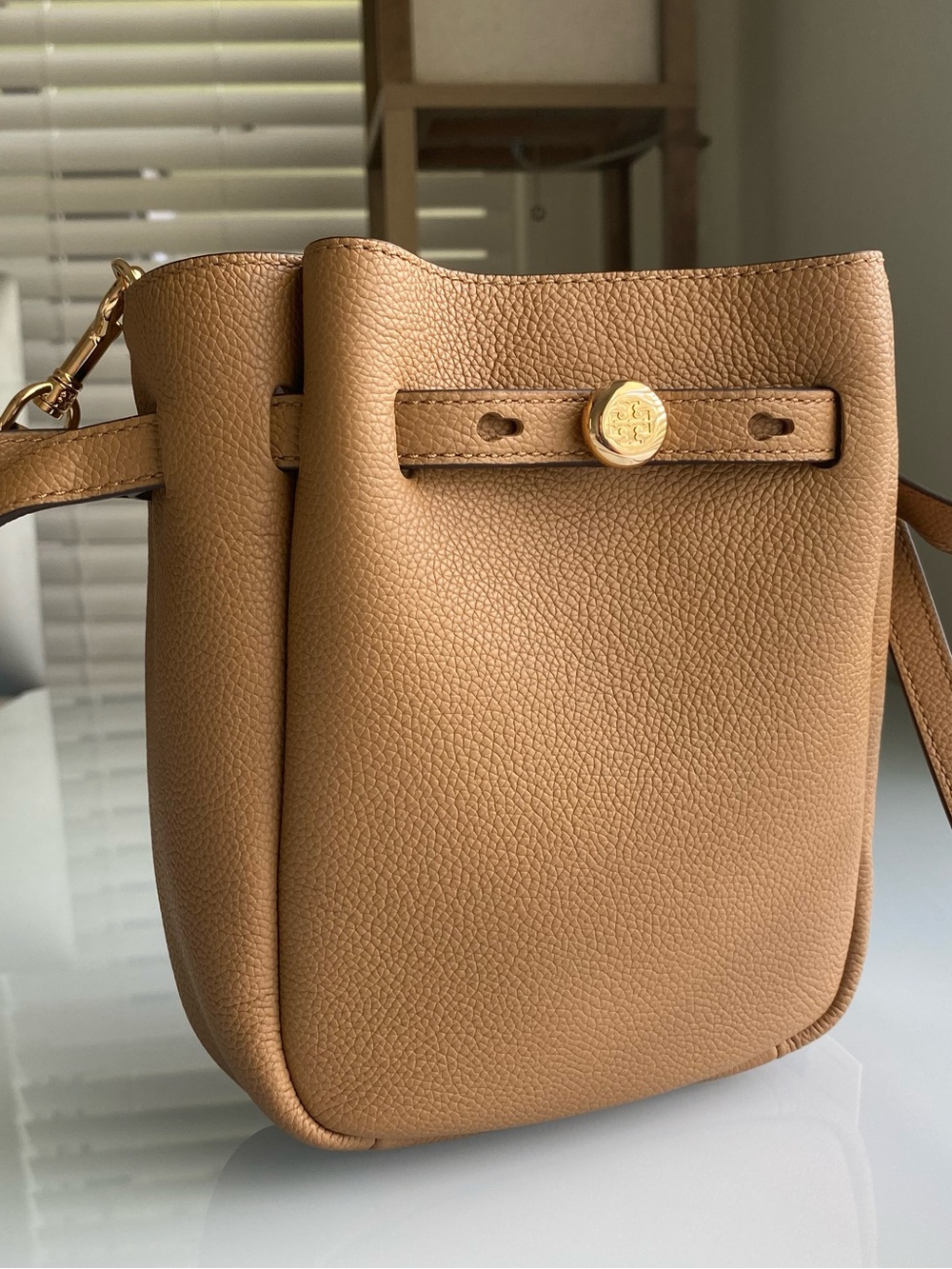 Tory Burch Romy Small Crossbody Tiramisu